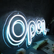 Open White Custom Neon LED Sign