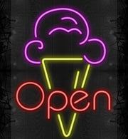 Ice Cream Open Neon Sign Led Neon Sgin