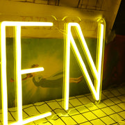 Open Yellow Neon LED Sign