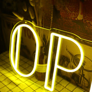 Open Yellow Neon LED Sign