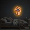 Orange Cheeky Lion LED Neon Acrylic Artwork