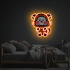 Orange Cheeky Tiger LED Neon Acrylic Artwork