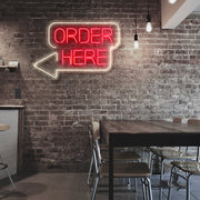 Order Here Neon Sign