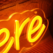 Order Here Orange Neon Sign