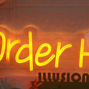 Order Here Orange Neon Sign