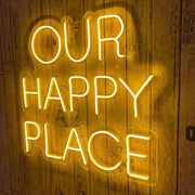 Our Happy Place Neon Sign