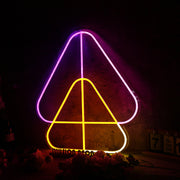 Overlapping Triangles Custom Neon Sign