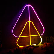 Overlapping Triangles Custom Neon Sign