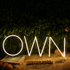 OWN Yellow Neon Sign