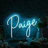 Paige Blue Name Neon Sign