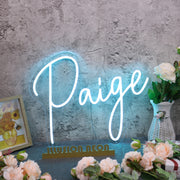 Paige Blue Name Neon Sign