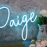 Paige Blue Name Neon Sign