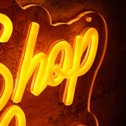 Paint and Shop Black Love Orange Neon Sign