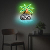 Palm Tree With Skull Head With Sunglasses LED Neon Acrylic Artwork