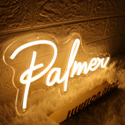 Palmer Yellow Neon Sign