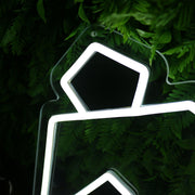 Panda Head White Neon LED Sign