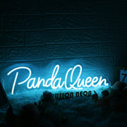 Panda Queen Blue Neon Sign