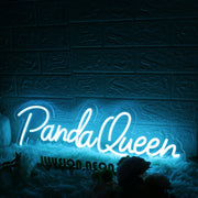 Panda Queen Blue Neon Sign