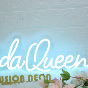 Panda Queen Blue Neon Sign