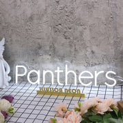 Panthers White Neon Sign