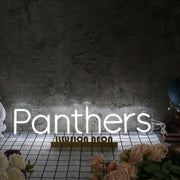 Panthers White Neon Sign