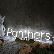 Panthers White Neon Sign