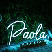 Paola Blue Blue Neon Sign