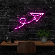 Paper Plane Neon Sign