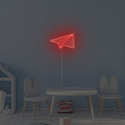 Paper Rocket Neon Sign