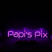 Papis Pix Purple Neon Sign