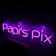 Papis Pix Purple Neon Sign