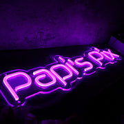 Papis Pix Purple Neon Sign