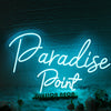 Paradise Point Blue Neon Sign