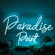 Paradise Point Blue Neon Sign