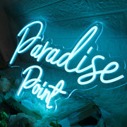 Paradise Point Blue Neon Sign