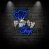 Party Shop With Balloons Neon Sign