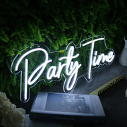 Party Time White Neon Sign