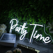 Party Time White Neon Sign