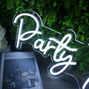 Party Time White Neon Sign