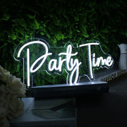 Party Time White Neon Sign