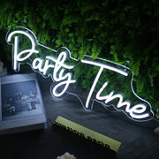 Party Time White Neon Sign