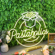 Pastaholics Yellow Neon Sign