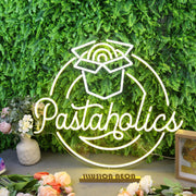 Pastaholics Yellow Neon Sign