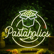 Pastaholics Yellow Neon Sign