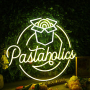 Pastaholics Yellow Neon Sign