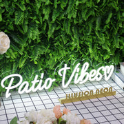 Patio Vibes White Neon Sign