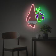 Patrick Star Who Ran Away From Home LED Neon Acrylic Artwork