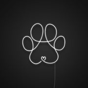 Pawprint Lineart Neon Sign