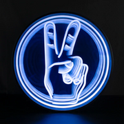 Peace Infinity Mirror Neon Sign