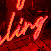 Peaceful Easy Feeling Red Neon Sign